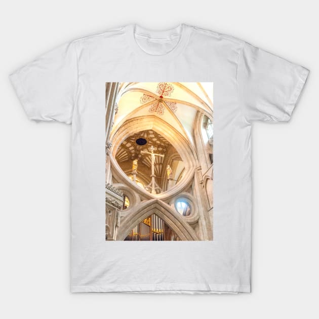 Saint Andrew's Cross, Wells Cathedral T-Shirt by BrianPShaw